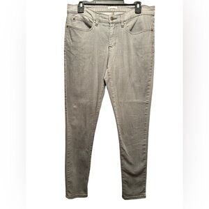 Eileen Fisher Light Gray Wash Denim Skinny Jeans Sz 10